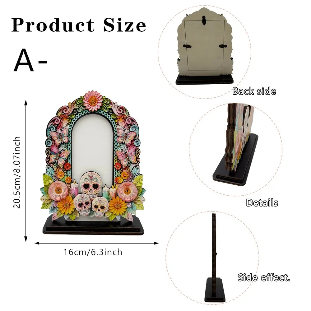 ❤️Traditional Day of the Dead Wooden Photo Frame Decor