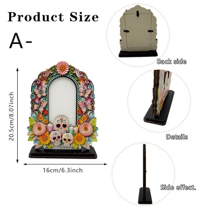 ❤️Traditional Day of the Dead Wooden Photo Frame Decor