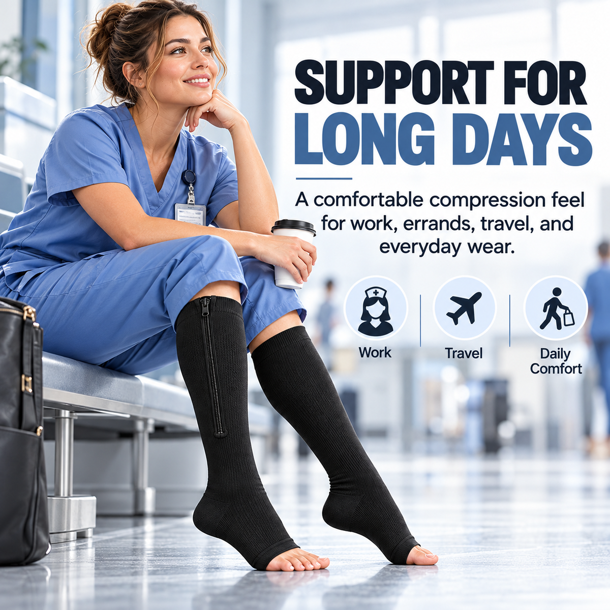 😂 Limited Time: 20% OFF –🏃‍♂️ Sports Zipper Socks – Comfort, Support & Easy On/Off