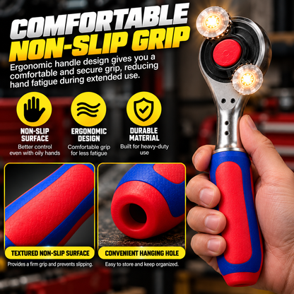 🔧🔥 TurboGrip Pro™ – 360° Rotating Universal Ratchet Wrench | One Tool for Every Job! ⚡🛠️