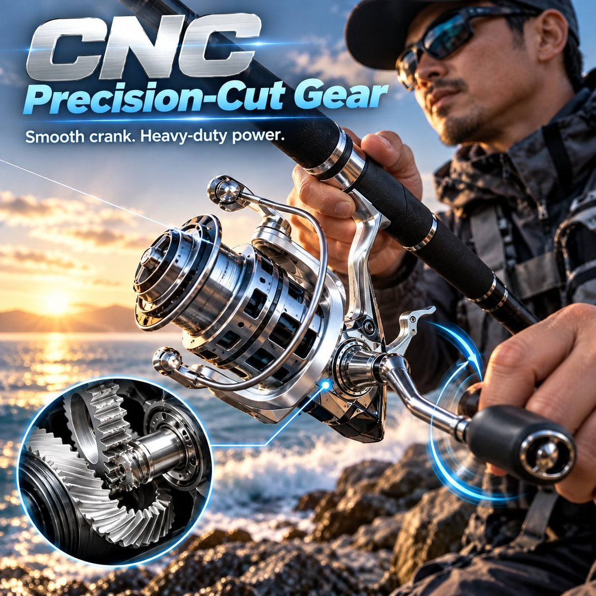 🎣 Single-Hand Jigging Reel