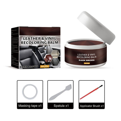 💥Leather & Vinyl Recoloring Balm Kit – Restore Faded Seats, Sofas & Shoes