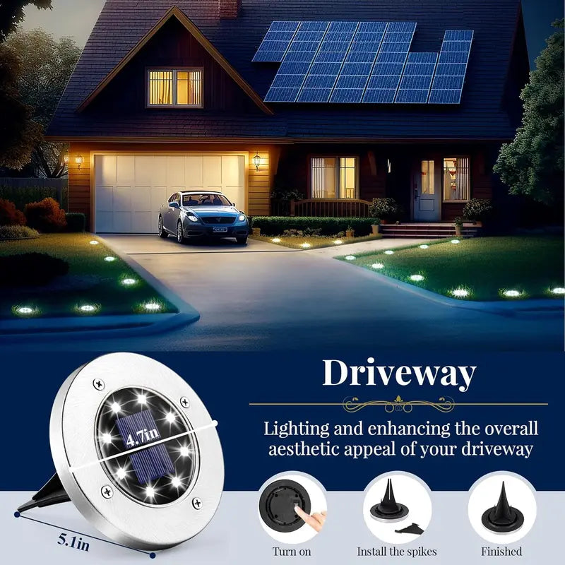 ☀️Solar Garden Lights –12 Pack Solar Lights Outdoor Waterproof