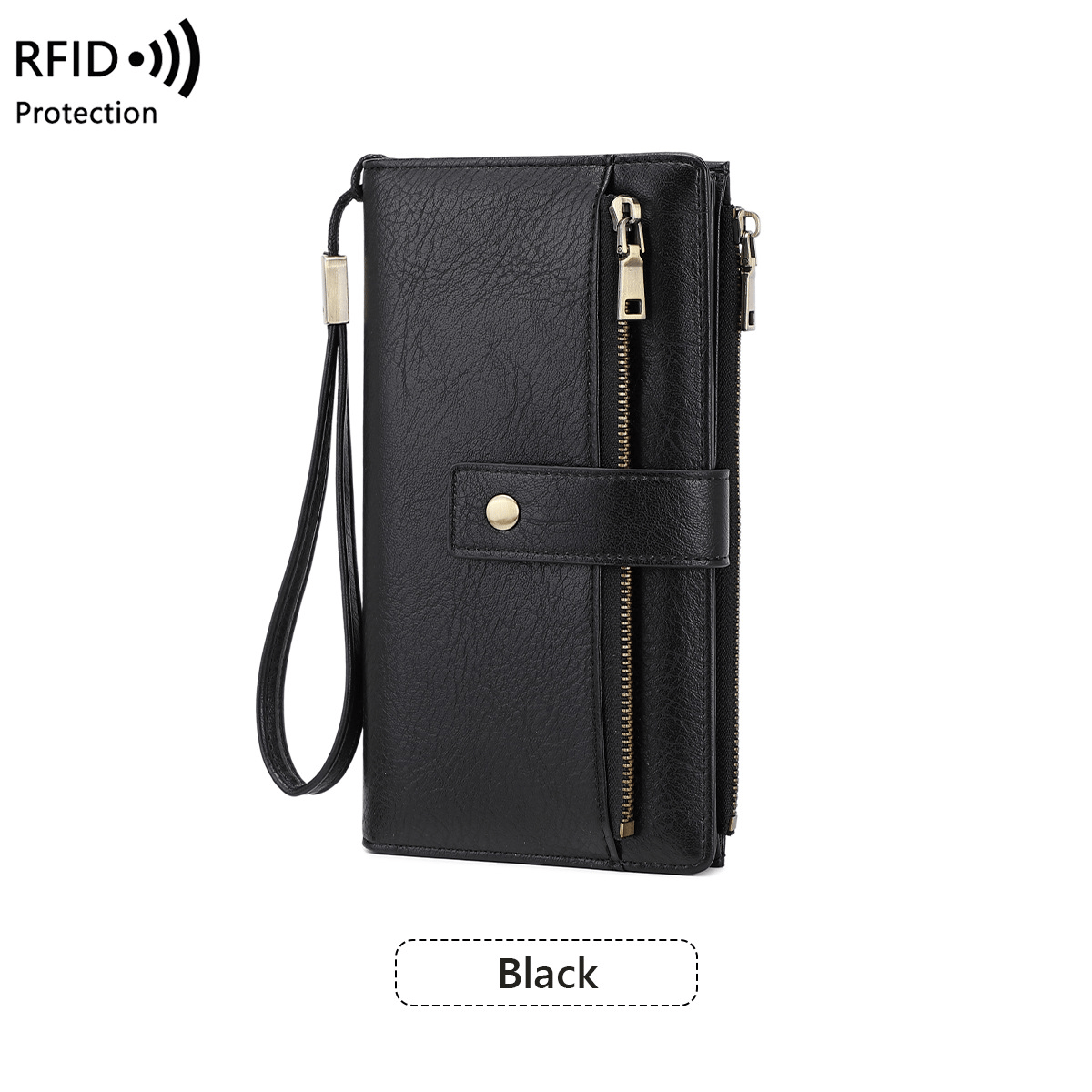 🔥Last Day 49% OFF-Women's long wallet, stylish clutch, elegant solid color RFID blocking wallet
