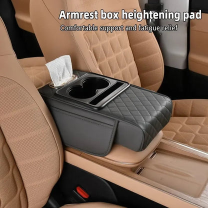 🚗✨4-in-1 Car Armrest Storage Organizer – Cup Holder, Phone Stand & Center Console Storage Bag