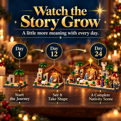 🎄 Nativity Building Advent Calendar ✨| 24 Daily Builds to Create a Complete Christmas Scene 🧱