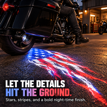 🏍️ Angel Wing Motorcycle LED Projector Lights (1 Pair)