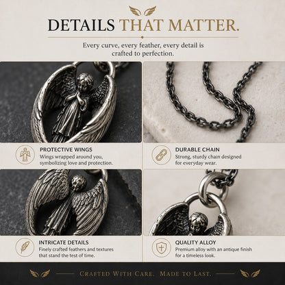 Guardian Angel Wings Necklace|Wear Your Faith. Carry Your Guardian Angel Every Day.