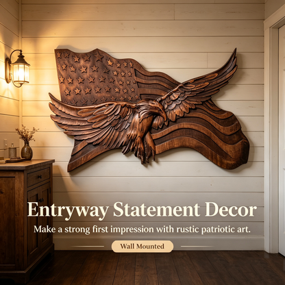 "Wings of Freedom" - Handcrafted Wooden Art
