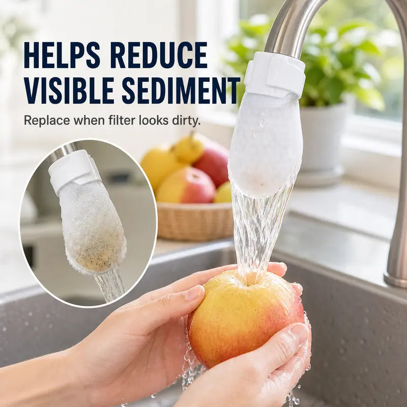 [Fits Faucets < 1"] 50 cotton filter bags disposable Cotton Faucet Filter Bags with 10 fastening straps 💧