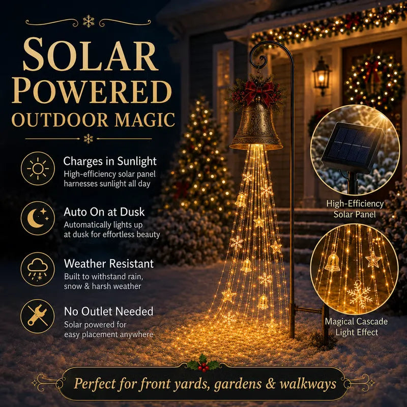 🎄Christmas Bell Cascade Solar Yard Light✨