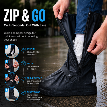 DryWalk Waterproof Shoe Covers | Anti-Slip Rain Shoe Protectors