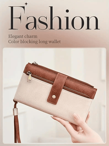 🔥Last Day 49% OFF-Women's long wallet, stylish clutch, elegant solid color RFID blocking wallet