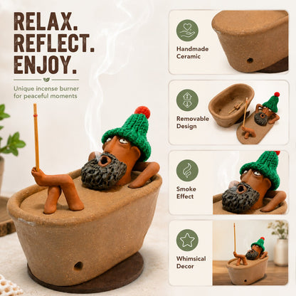 🛁Imagine a Tiny Character That Breathes Smoke | Handmade Incense Holder