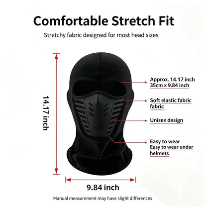 🎗️🌸Unisex Fleece Full Face Balaclava Ski Mask - Windproof, Anti-Haze, Soft Sports & Outdoor Hat