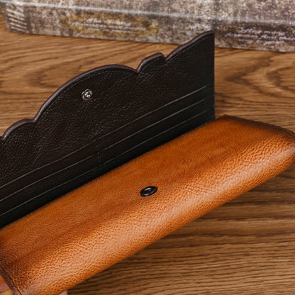 Genuine Leather Hand-Tooled Vintage Floral Wallet – Western Style Clutch & Wristlet