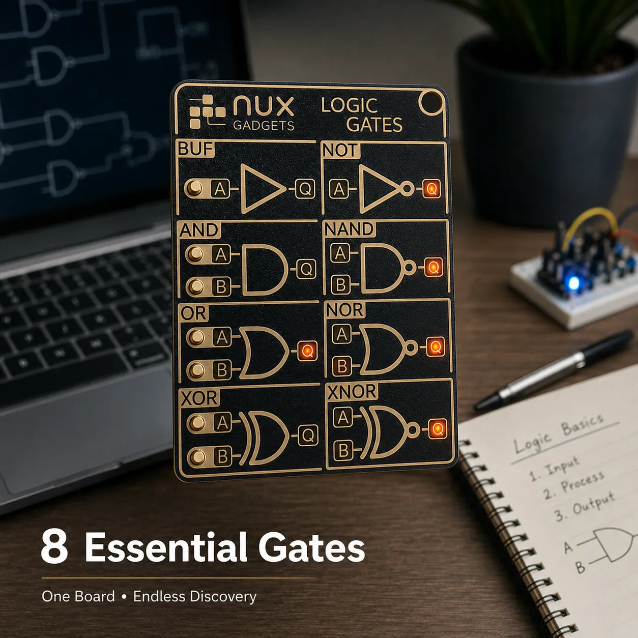 🧠 Interactive Logic Gate Circuit Board — Learn Digital Electronics Through Hands-On Experiments ⚡
