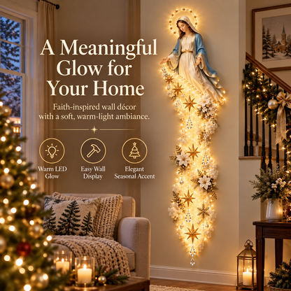 ✨ Blessed Mary Christmas Cloud Trail Wall Light – Faith-Inspired Holiday Decor