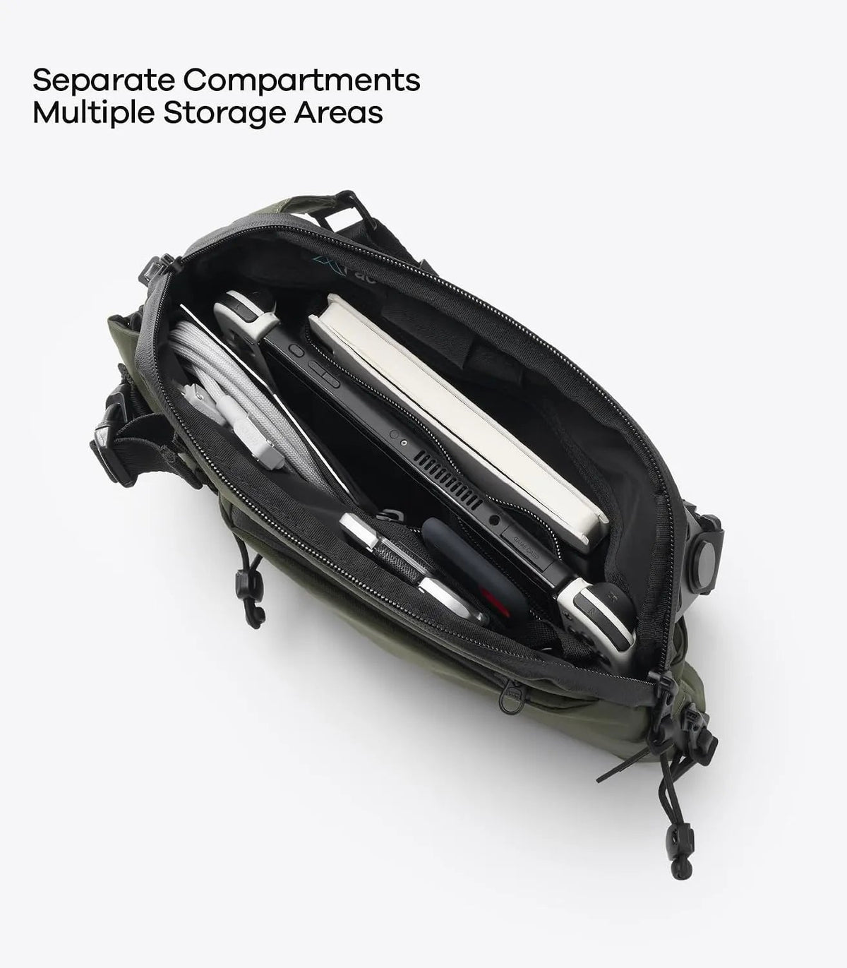 AULUMU B01 Urban Transit Sling Bag – Expandable Storage with Magnetic Phone Mount