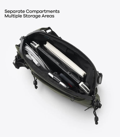 AULUMU B01 Urban Transit Sling Bag – Expandable Storage with Magnetic Phone Mount