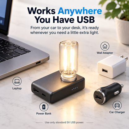 💡Touch-Dimmable Car USB Ambient Night Light – 7 Color Options