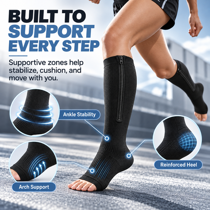 😂 Limited Time: 20% OFF –🏃‍♂️ Sports Zipper Socks – Comfort, Support & Easy On/Off