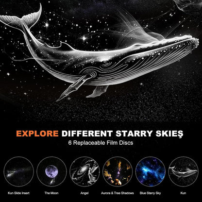 2-in-1 Galaxy Projector Night Light,USB Portable Galaxy Star Projector Night Light