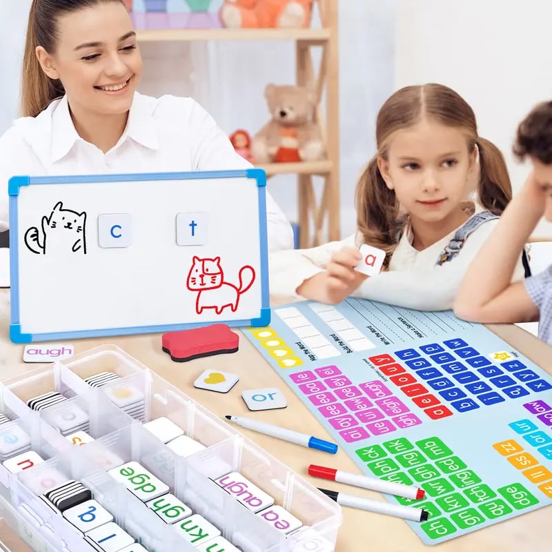 JoyCat Phonics Magnetic Letter Tiles- Hooked on Phonics