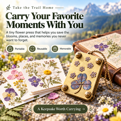 🌸🌿 Mini Portable Flower Press Keychain 🌼✨ Pocket-Sized Wildflower Press Kit 🌻🍀 Preserve Nature Memories 💐🏕️ Perfect Gift for Hikers, Campers & Flower Lovers 🎁💕