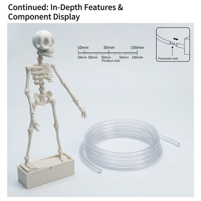Dancing Skeleton Bubble Aquarium Ornament 🦴💨