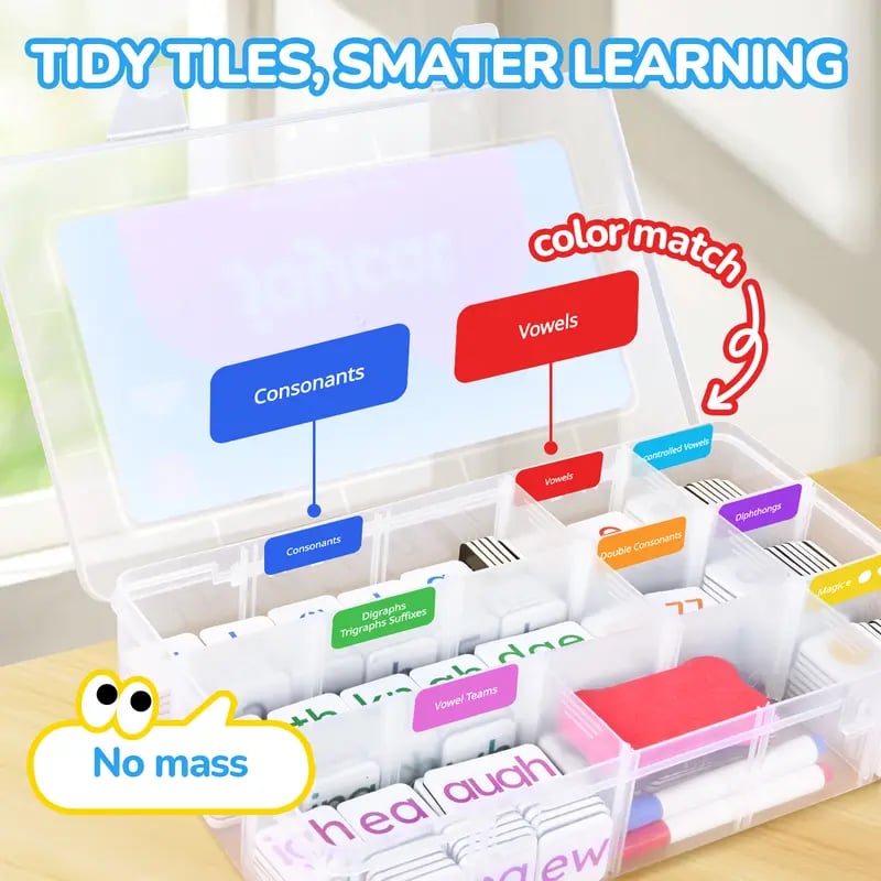 JoyCat Phonics Magnetic Letter Tiles- Hooked on Phonics