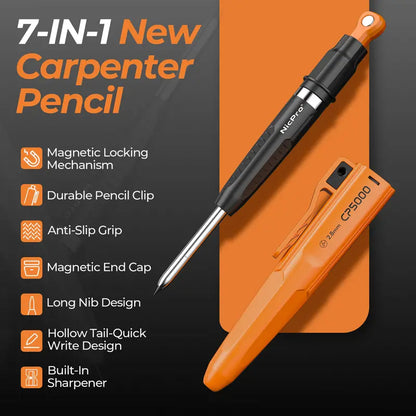 🛠️ Carpenter Pencil Set – 2.8mm Mechanical Marking Pencil with Refills