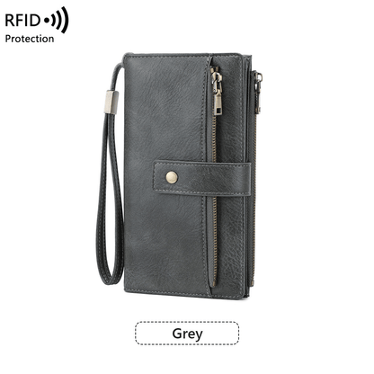 🔥Last Day 49% OFF-Women's long wallet, stylish clutch, elegant solid color RFID blocking wallet