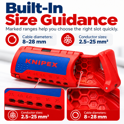 🔧⚡ KNIPEX Professional 2-in-1 Cable Stripping Tool 🔥✂️ Multi-Size Wire Stripper & Cable Jacket Remover 💪🛠️ Fast, Precise & Easy to Use | For Electricians & DIY Projects 🚀