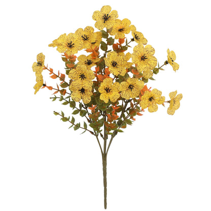 🍂🧡Artificial Autumn Violet Silk Flower Bouquet✨Weatherproof Faux Fall Floral Stems