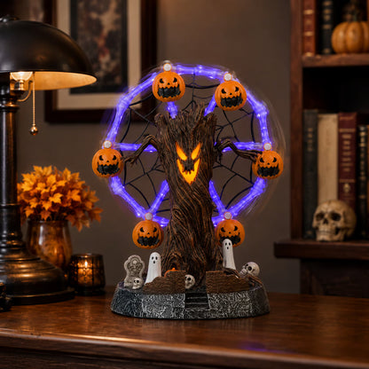 🎃 Animated Halloween Ghost Tree Ferris Wheel | Rotating Spooky Table Decor 🎡