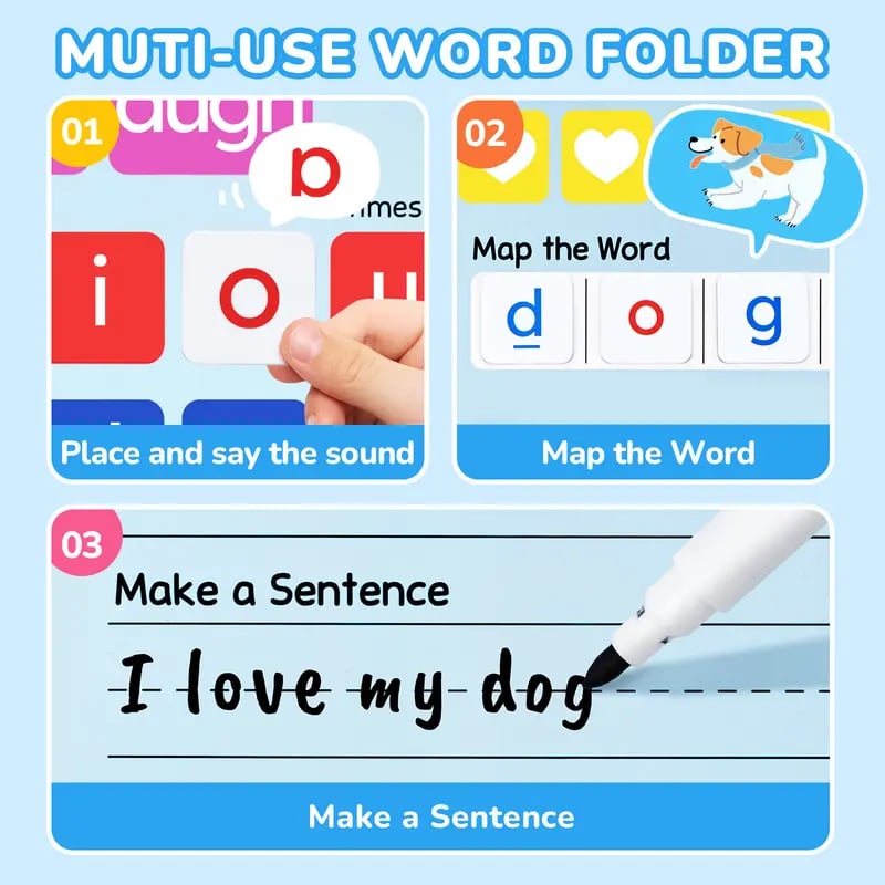 JoyCat Phonics Magnetic Letter Tiles- Hooked on Phonics