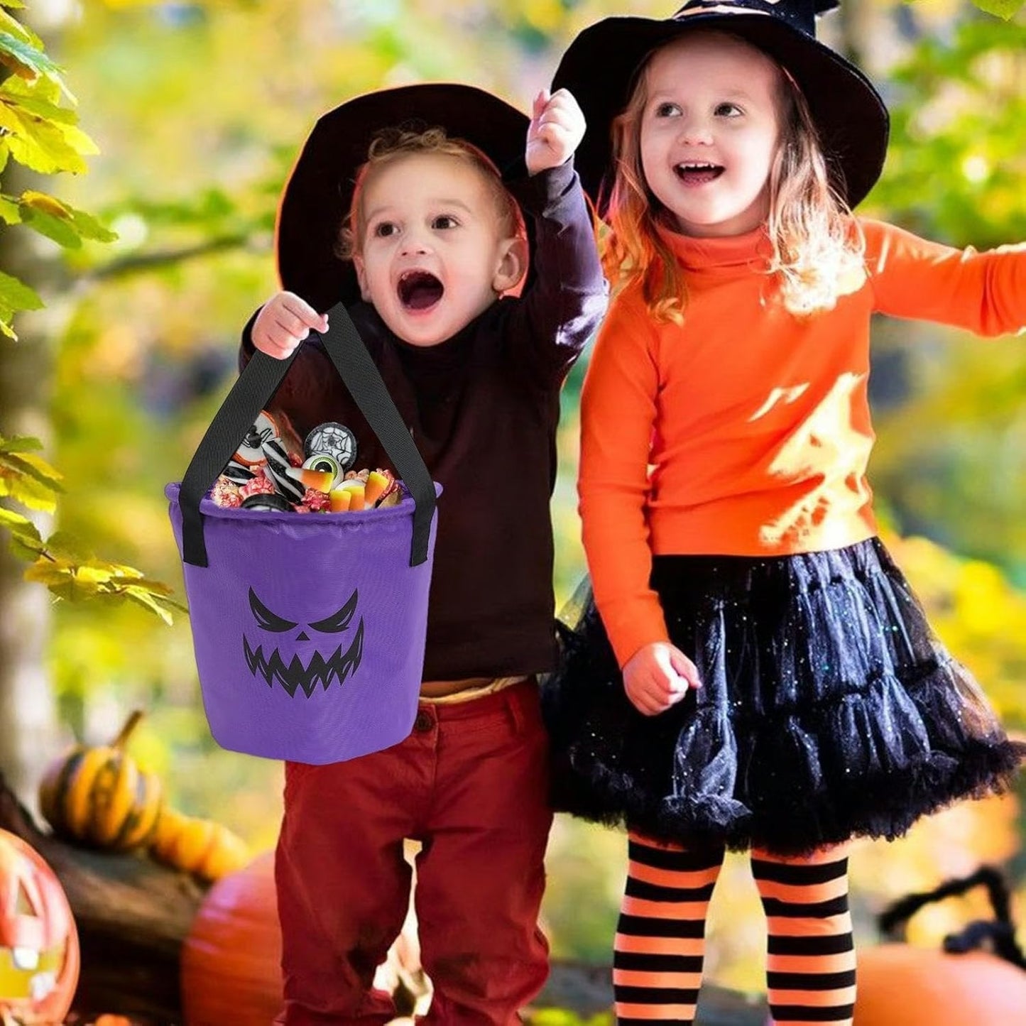 👻 Glow-in-the-Dark Halloween Candy Basket – LED Trick-or-Treat Bag👻