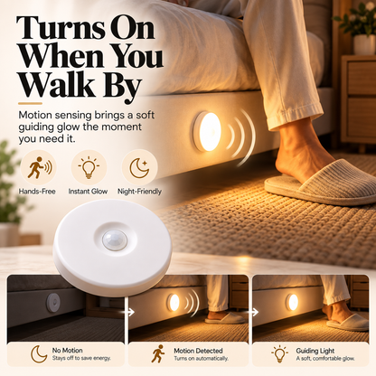 💡✨ Smart Motion Sensor LED Night Lights – Wireless Peel & Stick Automatic Lighting, 2-Pack