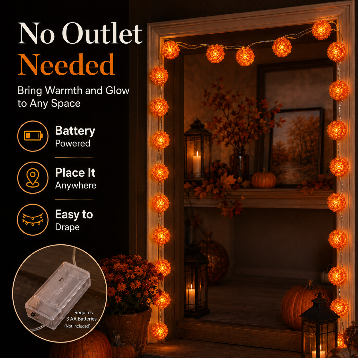 Marigold Flower StringLights