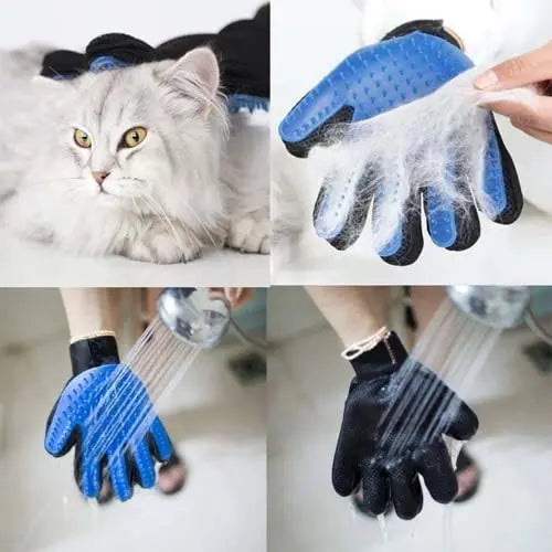 255-Tip Pet Grooming Gloves – Deshedding & Bath Mitts