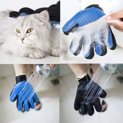 255-Tip Pet Grooming Gloves – Deshedding & Bath Mitts