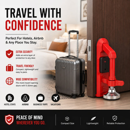 Portable Door Lock Alarm – Travel & Home Security Door Stopper