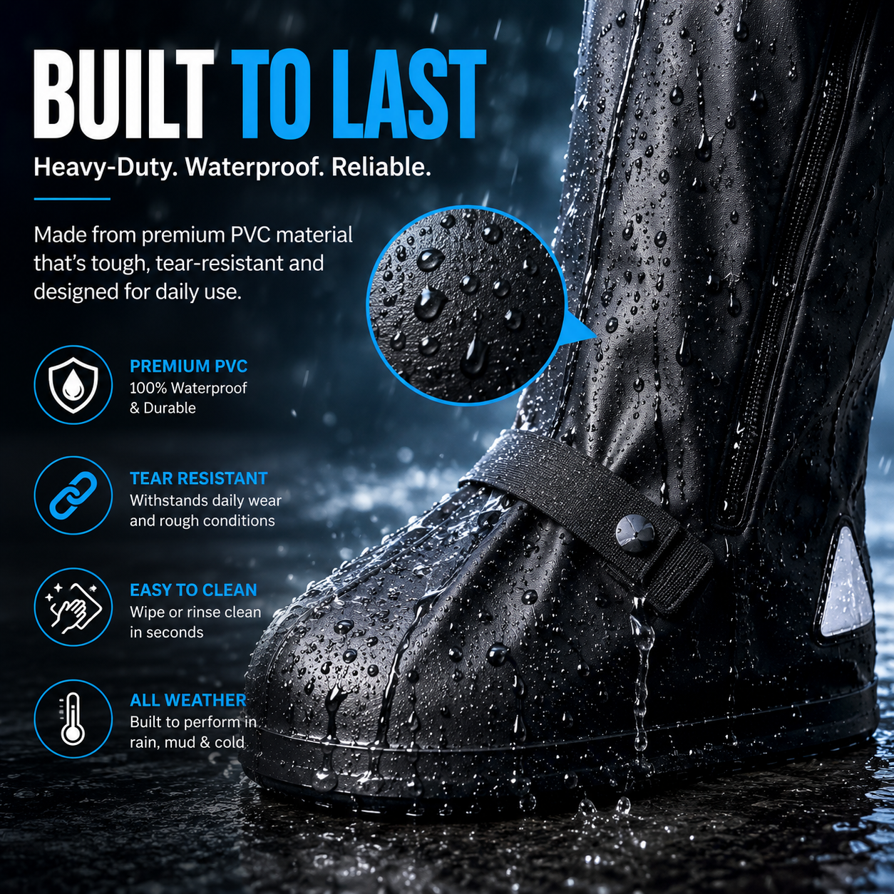 DryWalk Waterproof Shoe Covers | Anti-Slip Rain Shoe Protectors