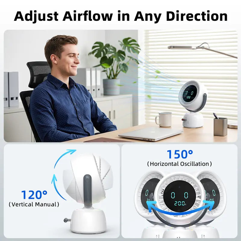 🔥 50% OFF Today | AI Auto-Tracking Desk Fan – Follows You, Not Just the Air