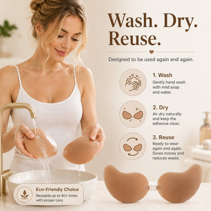 🏆LAST DAY SALE 30% OFF🔥Invisible Lift Adhesive Bra Inserts | Strapless Push-Up Bra for Wedding, Deep V & Backless Dresses