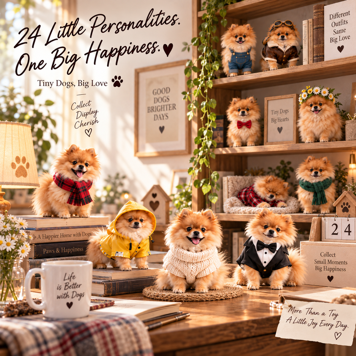 🐶🐾The Fluffy Pomeranian Crew – 24 Little Companions to Discover & Collect