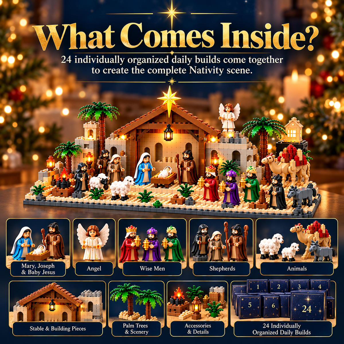 ✝️ 24-Day Nativity Building Advent Calendar