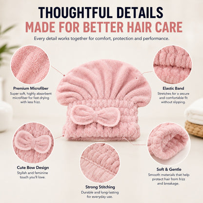 💃Microfiber Hair Drying Cap🤜Say Goodbye to Hair Damage & Frizz!