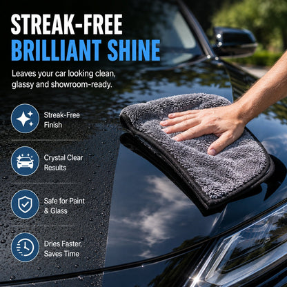 💧 Super Absorbent Microfiber Car Drying Towel – Streak-Free & Scratch-Free